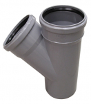 Kolmik sisekanalisatsioonile Wavin Optima, 110 mm x 110 mm, 45 &deg;