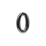 Uksenumber CR 0, 5 cm, plastik, kroom