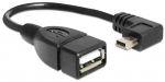 Adapter Delock Mini USB type B male angled 90&deg;, USB 2.0 B female, 0.16 m