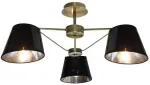 Valgusti lagi Candellux Cortez 33-54982, E14, 3 x 40 W, must v. / nikkel v.