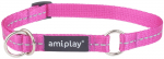 Kaelarihm koertele Amiplay Reflective, roosa, 250 - 400 mm x 15 mm, 25-40