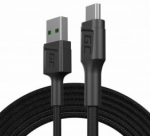 Kaabel Green Cell PowerStream KABGC20, Micro USB/USB male, 120 cm, must v.