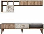 Sektsioonkapp Kalune Design Milan 845HCT3080, valge v./p&auml;hklipuu v., 35 cm x 180 cm x 40 cm