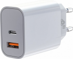 Telefoni laadija TB Print, USB-A/1 x USB Type C, valge v., 20 W