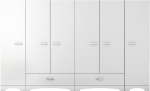 Riidekapp Kalune Design F4 498, valge v., 47.6 cm x 243 cm x 181 cm