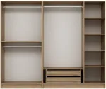 Riidekapp Kalune Design Kale 5 Bolme 2 Cekmece, hele pruun v., 225 cm x 52 cm x 190 cm
