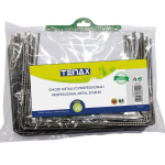 Agrotekstiilist kinnitusklamber Tenax 1A160218, 25 cm x 20 cm, metall, must v., 20 tk