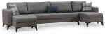 Nurgadiivan Atelier Del Sofa Kristal, tumehall v., 90 x 303 cm x 86 cm