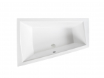 Vann, sisseehitatav Besco Intima, 125 cm x 170 cm x 41.5 cm, vasakpoolne, valge
