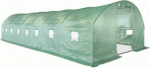 Akendega kaarjas kasvuhoone, pol&uuml;vin&uuml;&uuml;lkloriid (pvc), 10 x 4 m