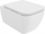 WC-pott, seinapealne Mexen Margo Rimless Slim Duroplast, kaanega, 360 mm x 510 mm