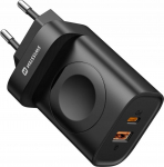 Reisilaadija Swissten, USB Type C/USB Type A, must v., 22.5 W
