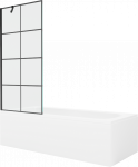 Vann seinaga, sisseehitatav Mexen Vega, 160 cm x 70 cm x 40 cm, ristk&uuml;lik, valge/must