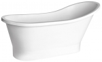 Vann, teisaldatav Besco Gloria Matt, 160 cm x 68 cm x 77.5 cm, ovaalne, kuldne/valge