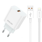 Reisilaadija Jellico AK-165, Lightning/USB Type A, 100 cm, valge v., 22.5 W