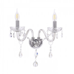 Valgusti seinale Candellux Lighting Cristallo, E14, 2 x 40 W, h&otilde;be v./l&auml;bipaistev v.