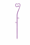 Pulk orhideede toetamiseks Garden Center 0309PS-T04, 39 cm x 5.1 cm, plastik, violetne v.