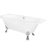 Vann, teisaldatav Rea Korfu, 170 cm x 76.5 cm x 63.5 cm, ovaalne, valge v.