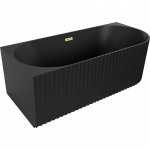 Vann, teisaldatav Mexen Gia Left, 170 cm x 80 cm x 58 cm, ovaalne, kuldne matt/matt must