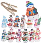 J&otilde;ulupuu m&auml;nguasjade komplekt Snowmen, mitmev&auml;rviline, 8 cm, puit, 24 tk