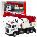 M&auml;ngukraanaga veoauto Lean Toys Engineering Truck, valge/punane