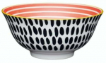 Kauss Kitchen Craft Red Swirl And Black, valge v./must v./punane v., 15.7 cm