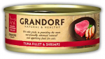 Kassi m&auml;rgtoit Grandorf Natural & Healthy, tuunikala/krevetid, 0.07 kg