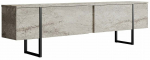 TV-kapp Kalune Design Luxe, must v./travertine v., 30 cm x 180 cm x 50 cm