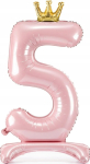 Fooliumist &otilde;hupall number PartyDeco Standing 5, roosa v.
