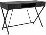Kirjutuslaud sahtlitega Akord Furniture Factory Crossline, 50 cm x 120 cm, 80.5 cm, must v.