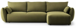 Nurgadiivan - voodi Cosmopolitan Design Matera, roheline v., parem, 173 x 253 cm x 86 cm