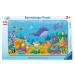Pusle Ravensburger Young Animals Under Water, 19 cm x 29 cm, 15 tk, mitmev&auml;rviline