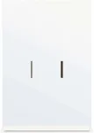 Riidekapp Mirtillo, valge v./must v., 60 cm x 150 cm x 216 cm, peegliga