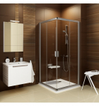 Du&scaron;ikabiin Ravak Blix BLRV2 - 90 1LV70U00Z1, aluseta, 90 cm x 90 cm x 190 cm, h&otilde;be v./l&auml;bipaistev