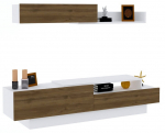 Elutoa m&ouml;&ouml;blikomplekt Kalune Design Elda, sise, valge v./p&auml;hklipuu v.