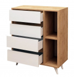 Kummut Kalune Design Tsela 811MDD3409, tamm v./valge v., 86 cm x 70 cm x 40 cm