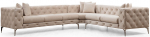 Nurgadiivan Hanah Home Como Ecru, liivakarva pruun v., vasak, 350 x 270 cm x 73 cm