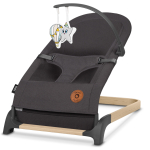 Beebi kiiktool Lionelo June Grey Stone, tumehall v.