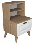 &Ouml;&ouml;kapp Kalune Design BD105 1917, valge v./p&auml;hklipuu v., 74.4 cm x 45 cm x 40 cm
