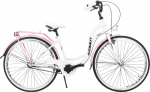 Jalgratas linna- Azimut Vintage 3-Speed, 28 ", 17'' raam, valge v./roosa v.