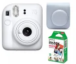 Kiirkaamera Fujifilm Instax Mini 12 + Instax Mini Glossy 10pcs + Case, valge v.