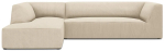Nurgadiivan Micadoni Home Ruby 4 Seats, hele pruun v., vasak, 273 x 180 cm x 69 cm