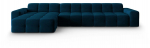 Nurgadiivan Micadoni Home Kendal Velvet 5 Seats, s&uuml;gavsinine v., vasak, 357 x 173 cm x 79 cm