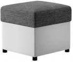 Tumba R3, valge v./tumehall v., 45 cm x 45 cm x 42 cm