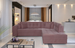 Nurgadiivan Pieretta Mat Velvet 63, roosa v., parem, 205 x 260 cm x 80 cm