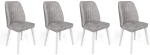 Toolide komplekt Kalune Design Alfa 498 V4 974NMB1574, matt, valge v./hall v., 49 cm x 50 cm x 90 cm, 4 tk