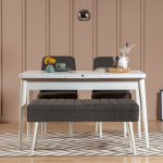 S&ouml;&ouml;gitoa komplekt Kalune Design Vina 1053 - 3, valge v./antratsiit v.