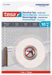 Kahepoolne teip Tesa, 150 cm x 1.9 cm, valge