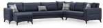Nurgadiivan - voodi Atelier Del Sofa Kristal, antratsiit v., 90 x 367 cm x 86 cm