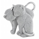 Dekoratiivne kujuke Eldo Cats, h&otilde;be v., 10 cm x 16 cm x 13 cm